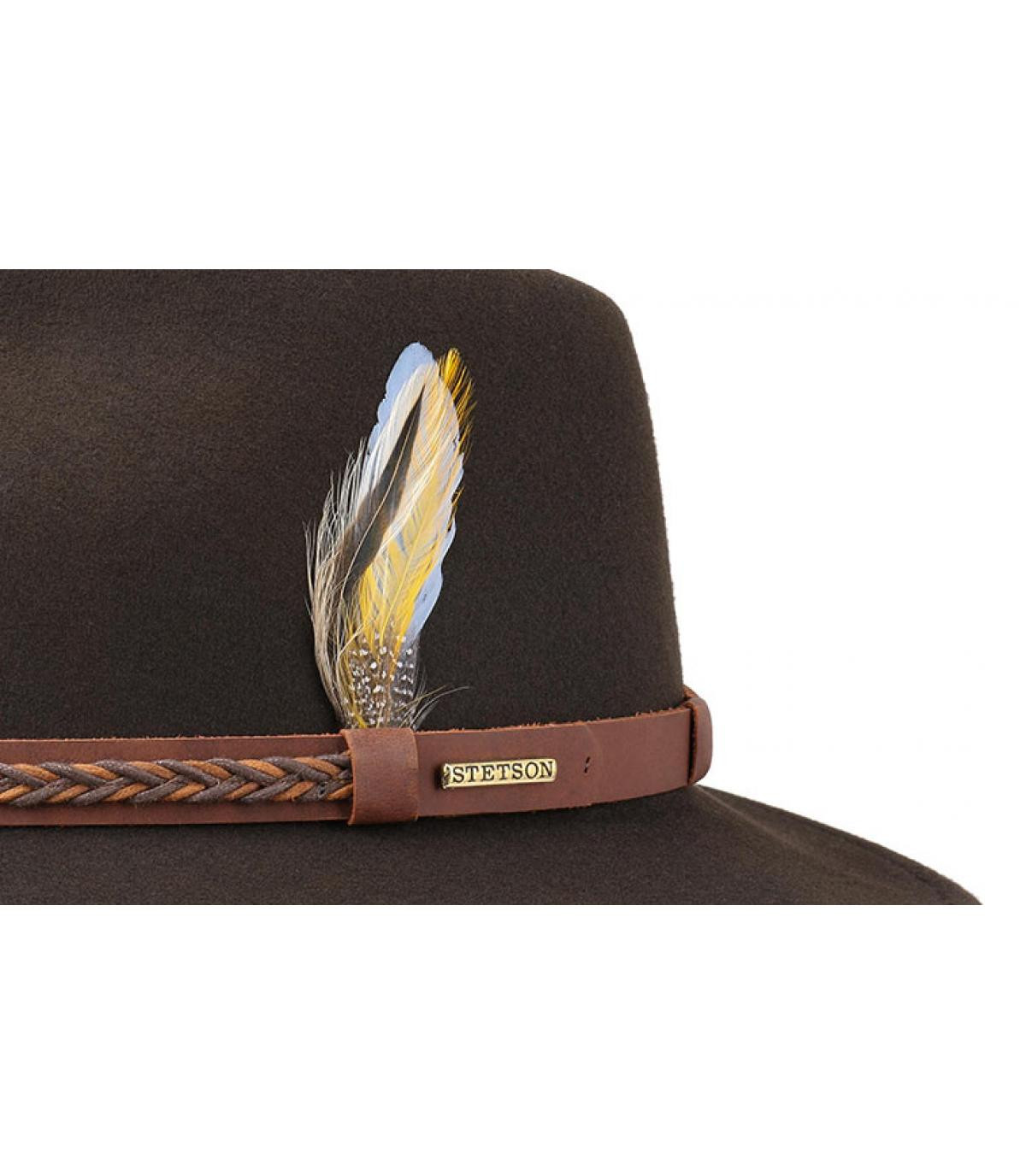 fedora marrón oscuro Stetson